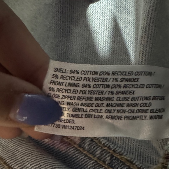 Wild Fable Floral Denim Top with Pink and Green Accents - Picture 4 of 6